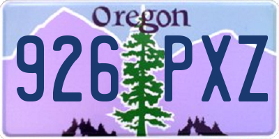 OR license plate 926PXZ
