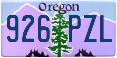 OR license plate 926PZL