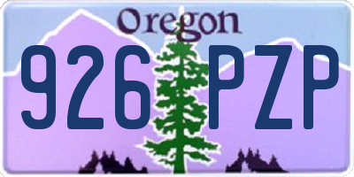 OR license plate 926PZP