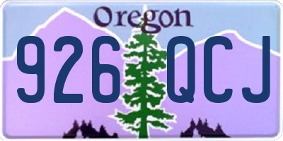 OR license plate 926QCJ
