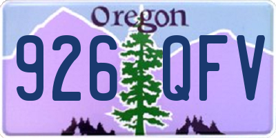 OR license plate 926QFV