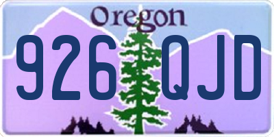 OR license plate 926QJD