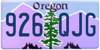 OR license plate 926QJG