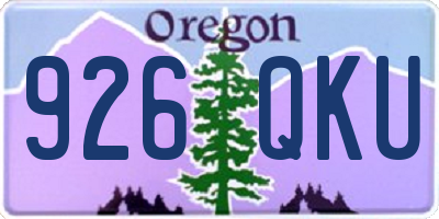 OR license plate 926QKU