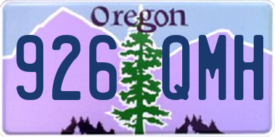 OR license plate 926QMH