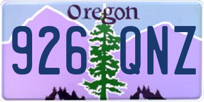 OR license plate 926QNZ