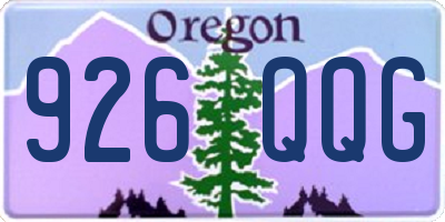 OR license plate 926QQG
