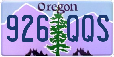 OR license plate 926QQS