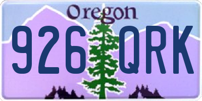 OR license plate 926QRK