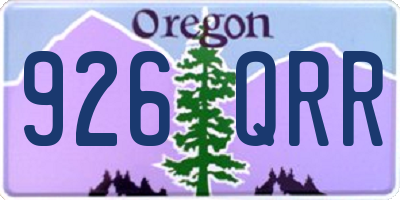 OR license plate 926QRR