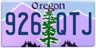 OR license plate 926QTJ