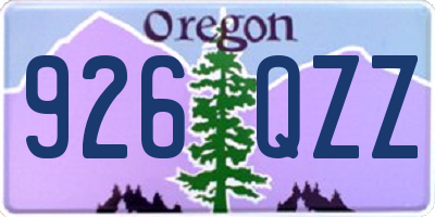 OR license plate 926QZZ