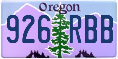 OR license plate 926RBB