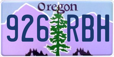 OR license plate 926RBH