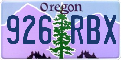 OR license plate 926RBX