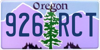 OR license plate 926RCT
