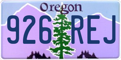 OR license plate 926REJ