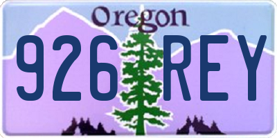 OR license plate 926REY