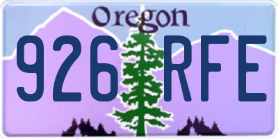 OR license plate 926RFE