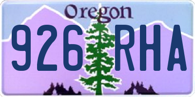 OR license plate 926RHA