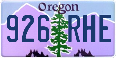 OR license plate 926RHE