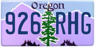 OR license plate 926RHG