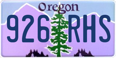 OR license plate 926RHS