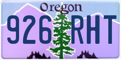 OR license plate 926RHT