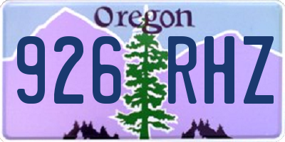 OR license plate 926RHZ