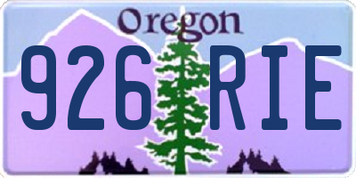 OR license plate 926RIE