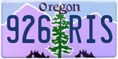 OR license plate 926RIS