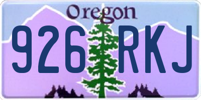 OR license plate 926RKJ