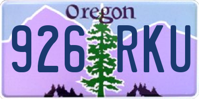 OR license plate 926RKU