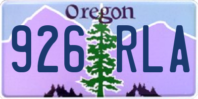 OR license plate 926RLA