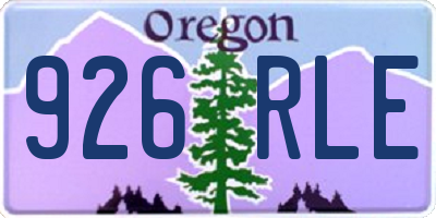 OR license plate 926RLE