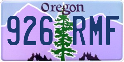 OR license plate 926RMF
