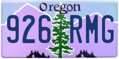 OR license plate 926RMG