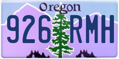 OR license plate 926RMH