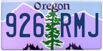 OR license plate 926RMJ