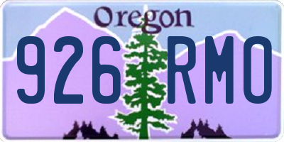 OR license plate 926RMO