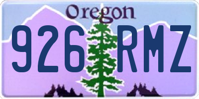 OR license plate 926RMZ