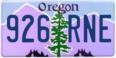 OR license plate 926RNE