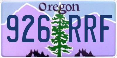 OR license plate 926RRF