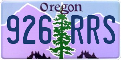 OR license plate 926RRS