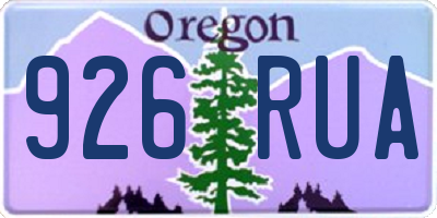 OR license plate 926RUA