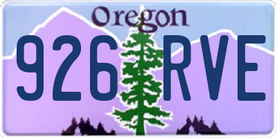 OR license plate 926RVE