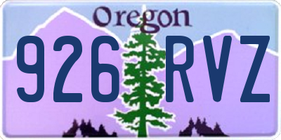 OR license plate 926RVZ