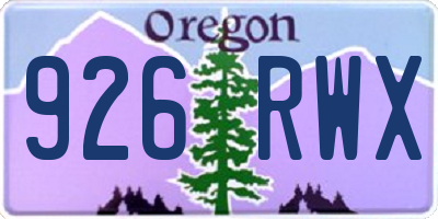 OR license plate 926RWX