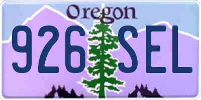 OR license plate 926SEL
