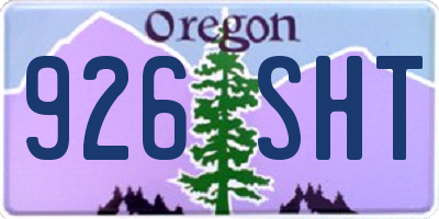 OR license plate 926SHT